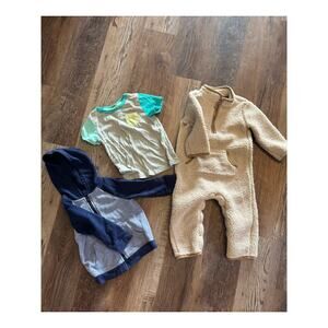 Cat&Jack and Carters Boys 18M Fall/Winter Lot Full Body Warm Suit, Hoodie, Shirt